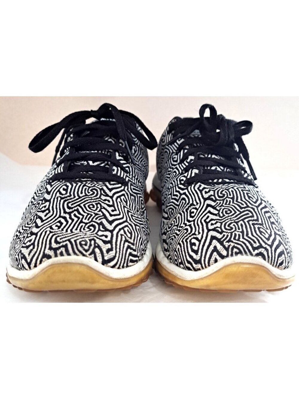 Skechers Skech-Air Women's 9 Black White 12214 Low Top Sneakers - Picture 3 of 10